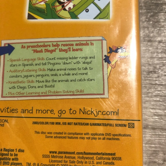 Dora the Explorer Meet Diego! New DVD Full Screen c. 2003 - Picture 13 of 14